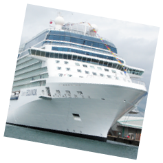 Cruise liner in Southampton docks